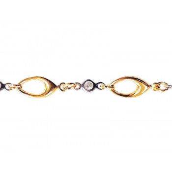 Gold bracelet 10kt 2 tons, AR60-37